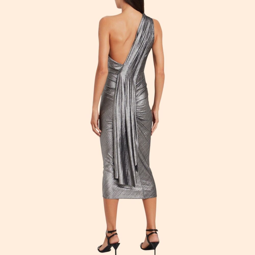 Katie May Kong Draped One Shoulder Dress